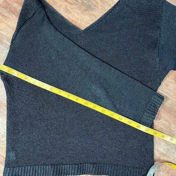 Vintage Michael Simon Linen Viscose Loose Knit Sweater Womens S Cropped V-Neck - Picture 8 of 8